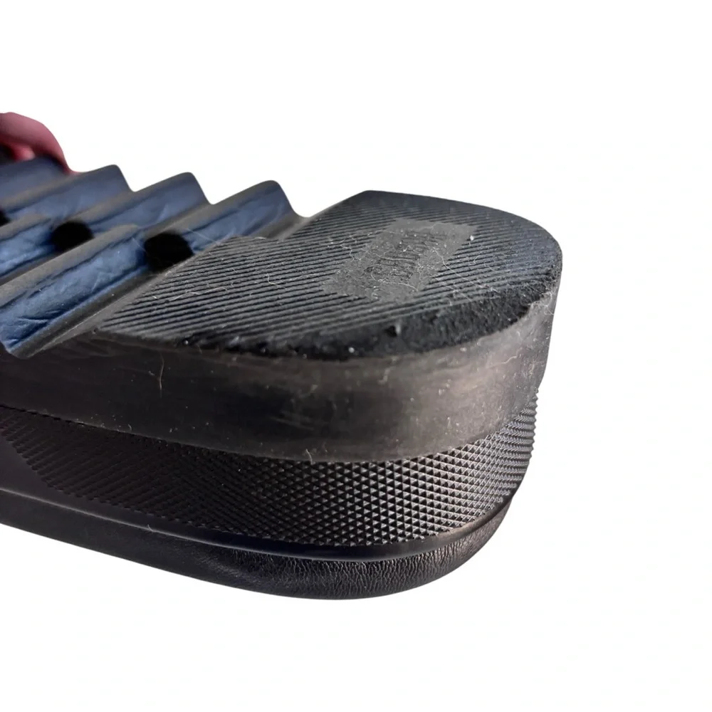 Cougar Water Repellent Black Leather Sport Slide Sandals Prato Sz 10